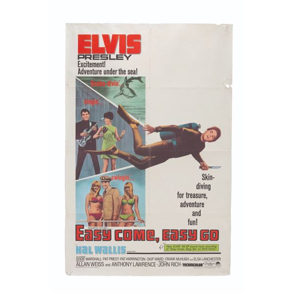 An Elvis “Easy Come, Easy Go” One-Sheet.