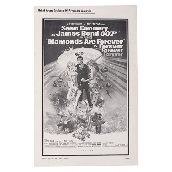 A James Bond "Diamonds are Forever" Pressbook.