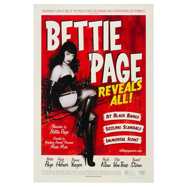 A "Bettie Page Reveals All" One-Sheet.