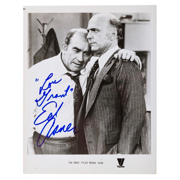 An Ed Asner Signed "The Mary Tyler Moore Show" Photograph.