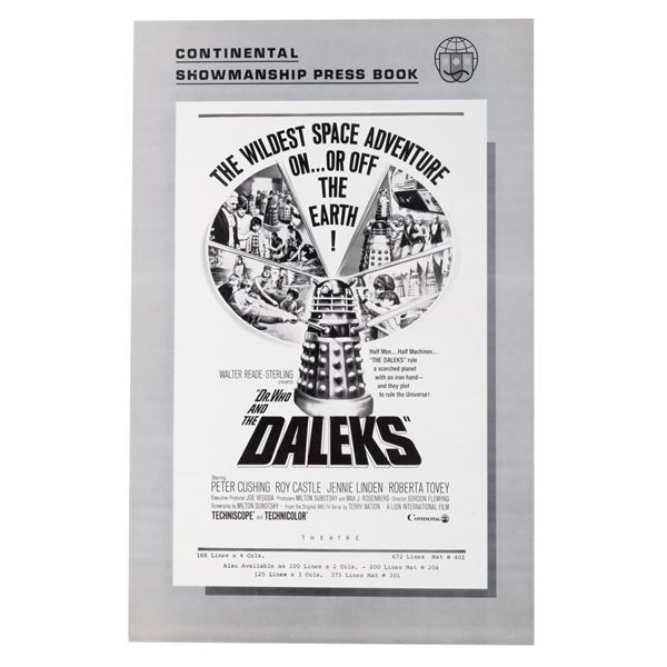 A "Dr. Who and the Daleks" Press Book.
