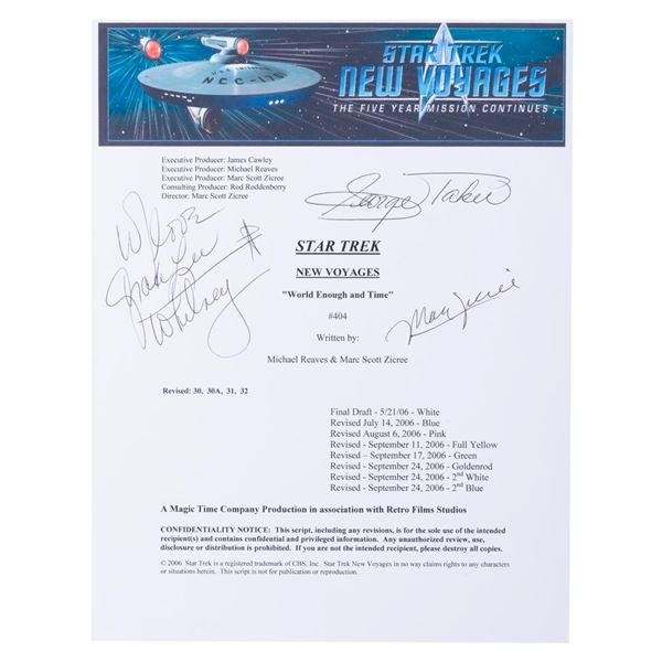 A Multi-Signed “Star Trek: New Voyages” Script Cover.