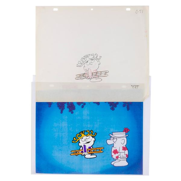 A Grape Hawaiian Punch Production Cel and Drawing.