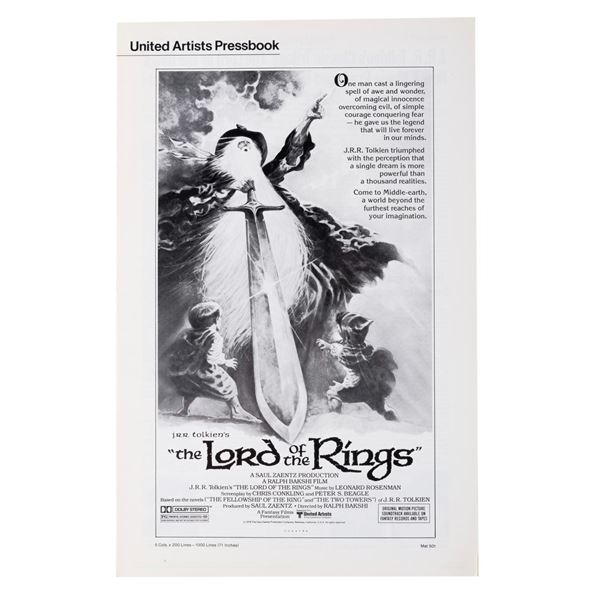 A "The Lord of the Rings" Press Book.
