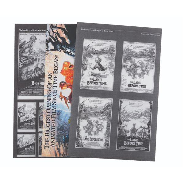 Three “The Land Before Time” Advertising Presentation Boards.