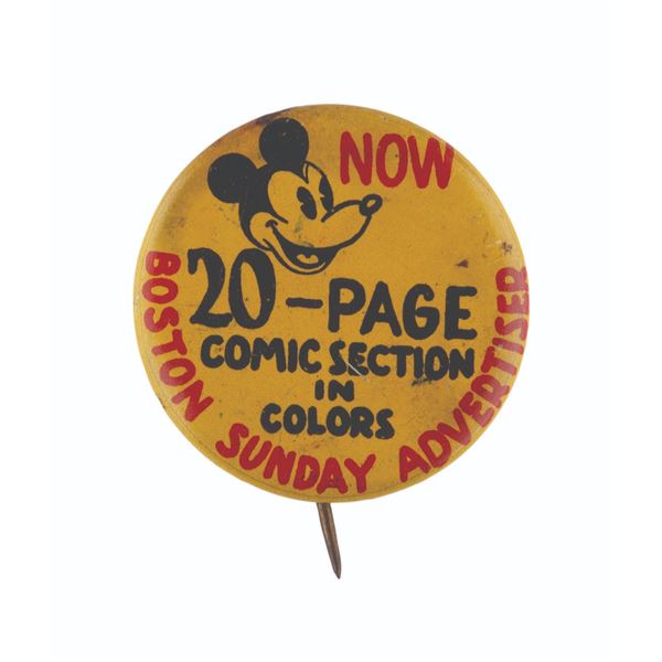 A Mickey Mouse Comic Section Button.