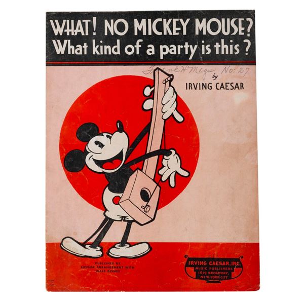 "What! No Mickey Mouse?" Sheet Music.