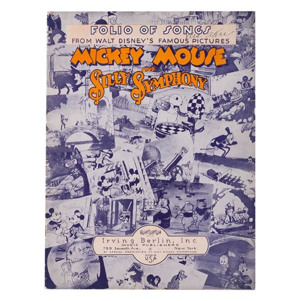 A Mickey Mouse and Silly Symphony Folio of Songs.