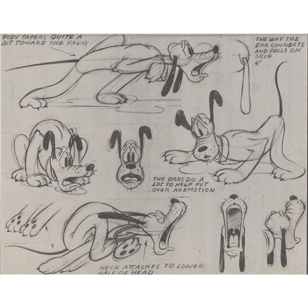 An Early Pluto Photostat Model Sheet.