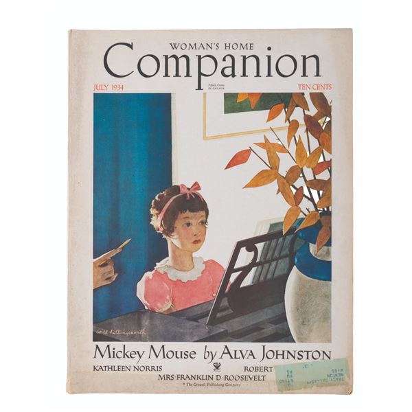 A Woman's Home Companion Magazine with Mickey Mouse and Walt Disney.