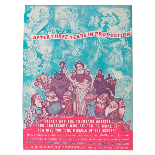A "Snow White and the Seven Dwarfs" Promotional Flyer.
