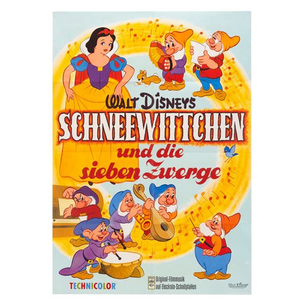 A German "Snow White and the Seven Dwarfs" Re-Release Poster.