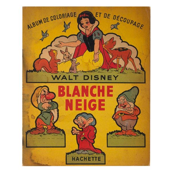 A "Snow White and the Seven Dwarfs" French Coloring & Cut-Out Book.