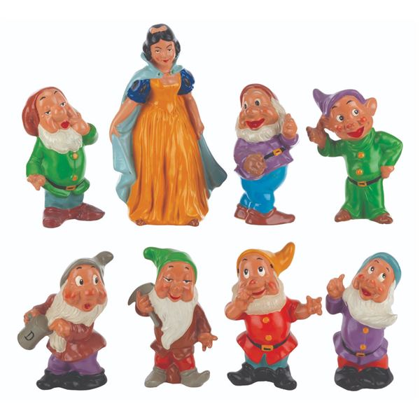 A Set of German "Snow White and the Seven Dwarfs" Figurines.