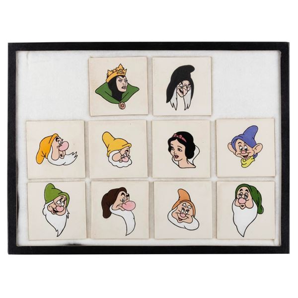 A Set of "Snow White and the Seven Dwarfs" Tiles.