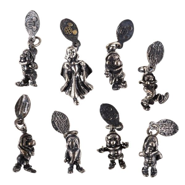 A Set of "Snow White" Silver Character Charms.