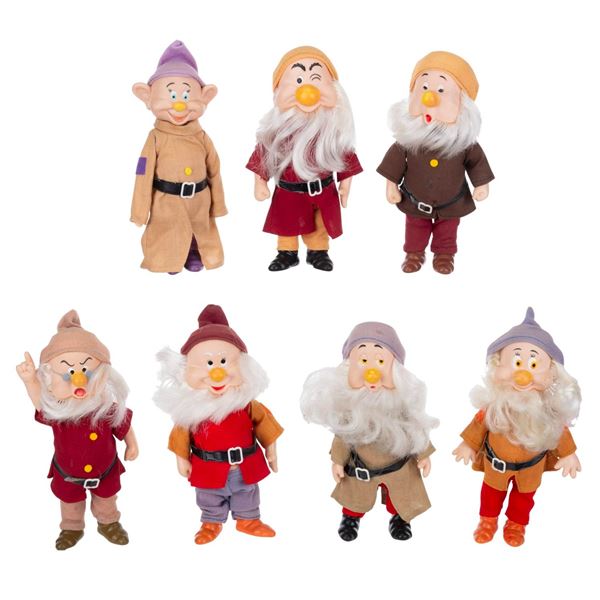 A Set of "Snow White" Dwarf Dolls.