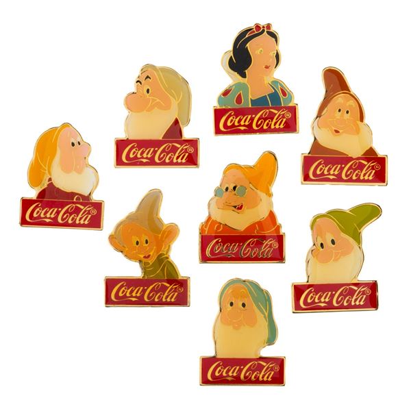 A "Snow White" Coca-Cola Cast Member Pin Set.