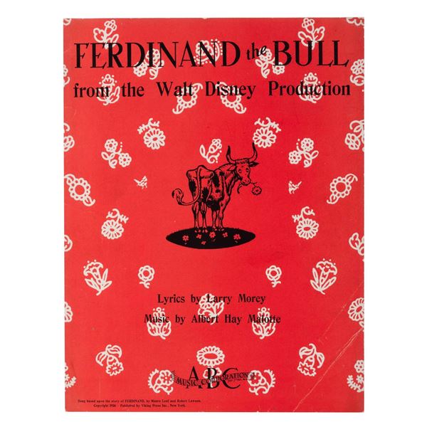 "Ferdinand the Bull" Sheet Music.