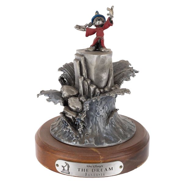 A "Fantasia" Sorcerer's Apprentice Pewter Statue.