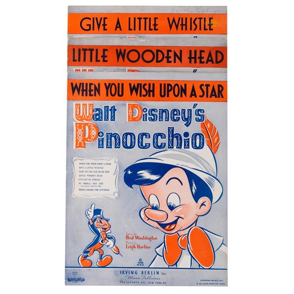 A Collection of Sheet Music from “Pinocchio.”