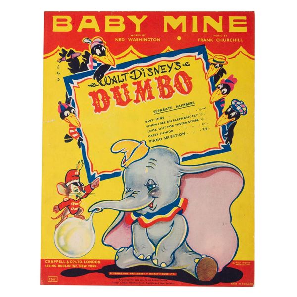 "Dumbo" Baby Mine Sheet Music.