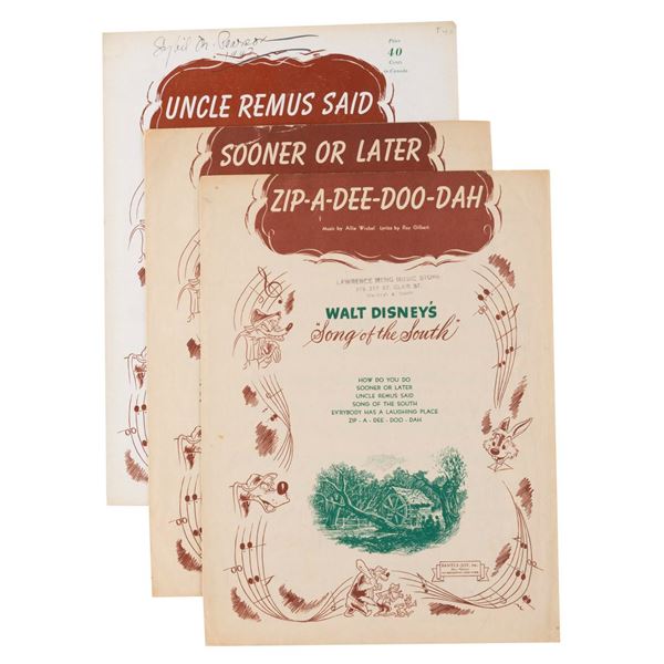 A "Song of the South" Sheet Music Collection.