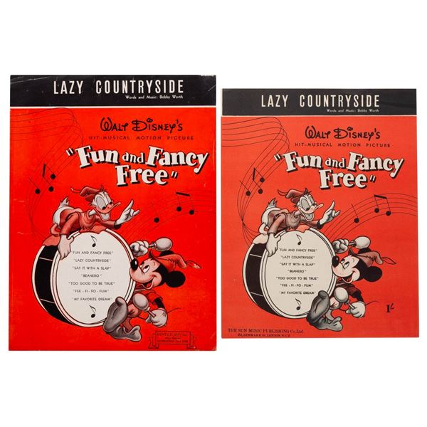 A Pair of "Fun and Fancy Free" Sheet Music.