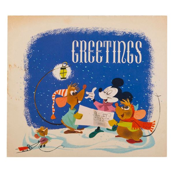 A 1949 Walt Disney Productions Christmas Card.