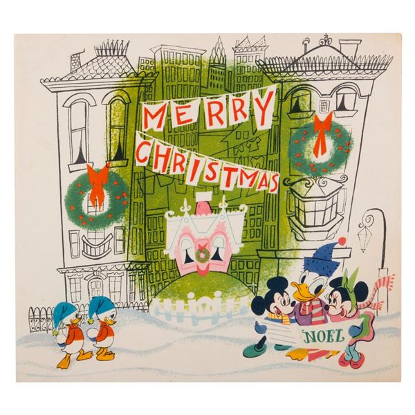 A 1951 Walt Disney Productions Christmas Card.