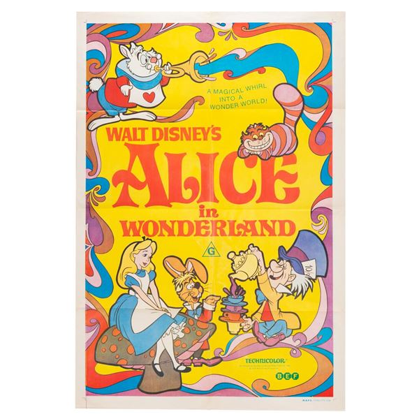A 1974 Australian "Alice in Wonderland" One-Sheet.