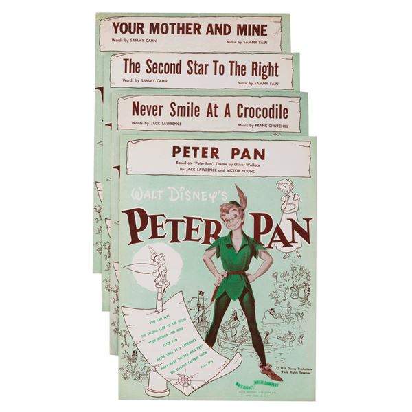 A Collection of Walt Disney's "Peter Pan" Sheet Music.