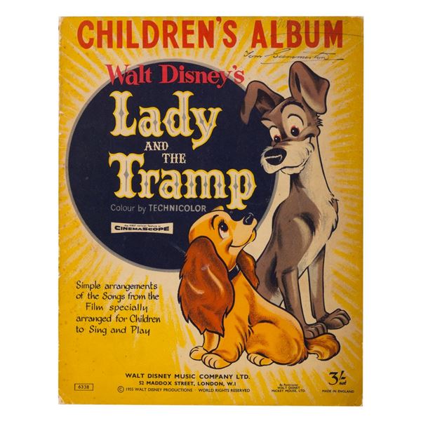 A British "Lady and the Tramp" Sheet Music Album.
