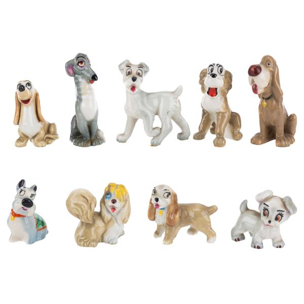 A Collection of Wade “Lady and the Tramp” Miniature Figurines.