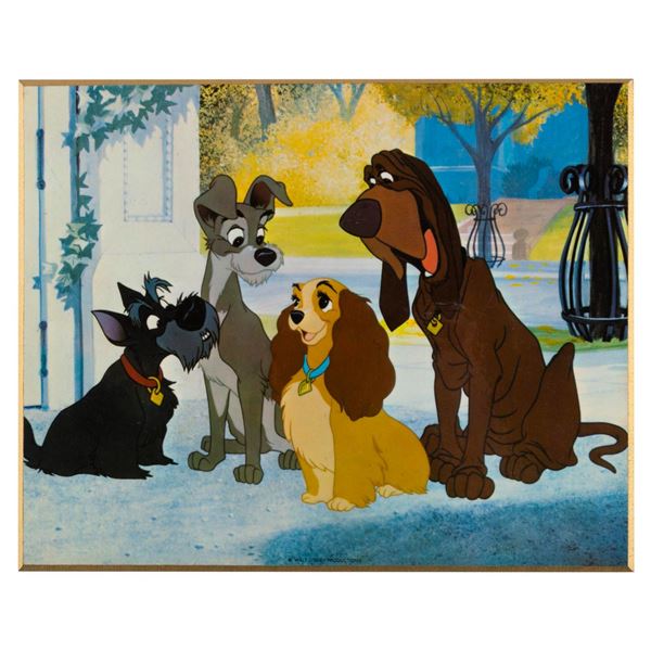 A "Lady and the Tramp" Lithograph Display.