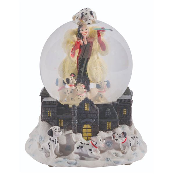 A "101 Dalmatians" Cruella De Vil Musical Snow Globe.