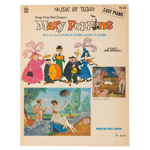 A "Mary Poppins" Sheet Music Booklet.