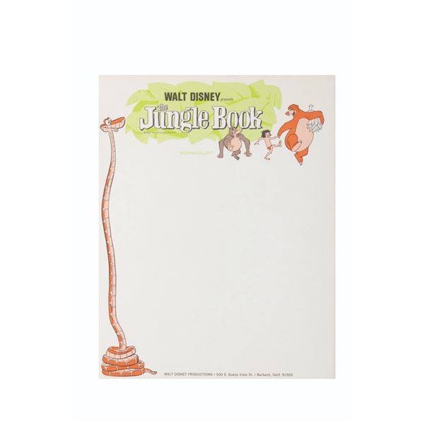 A "The Jungle Book" Stationery Sheet.