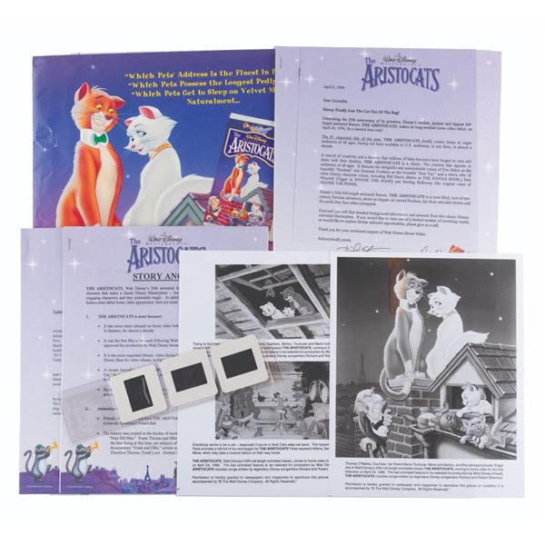 A "The Aristocats" Home Video Release Announcement Packet.