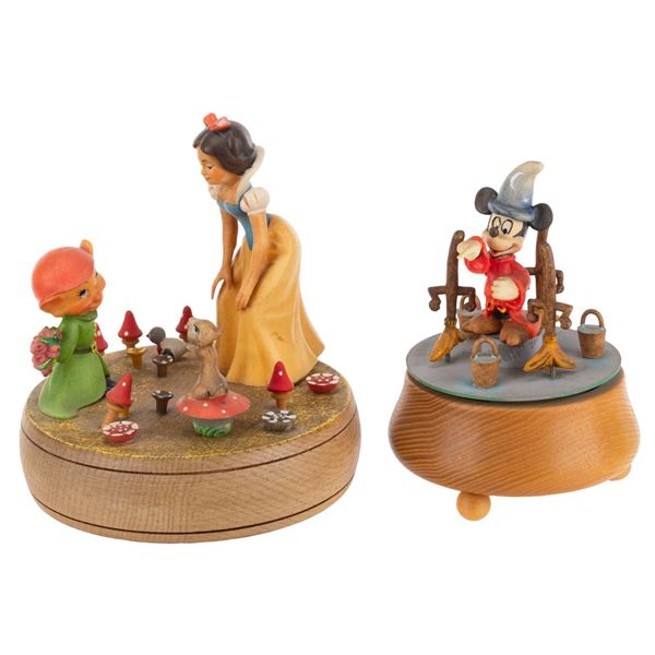 A Pair of ANRI Disney Music Boxes.