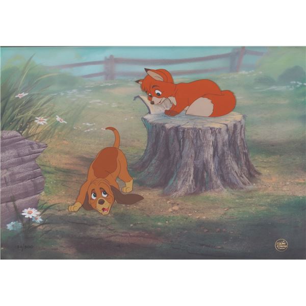 A "The Fox and the Hound" Hand- Painted Limited Edition Cel.