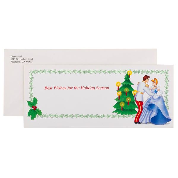 A Walt Disney Company Cinderella Christmas Card.