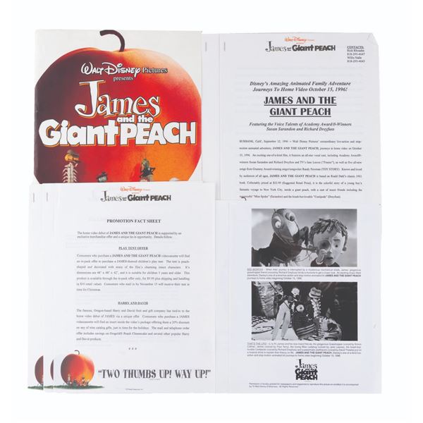 A "James and the Giant Peach" Home Video Release Announcement Packet.