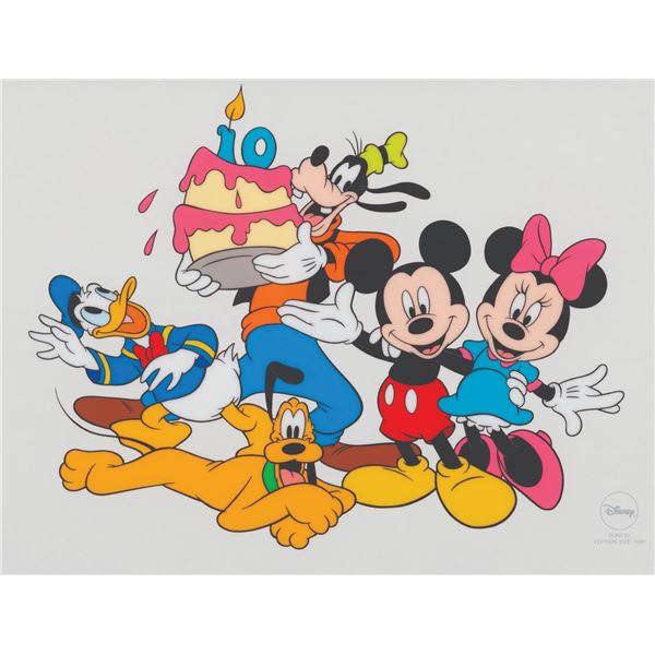 A Disney Store 10th Anniversary Sericel.