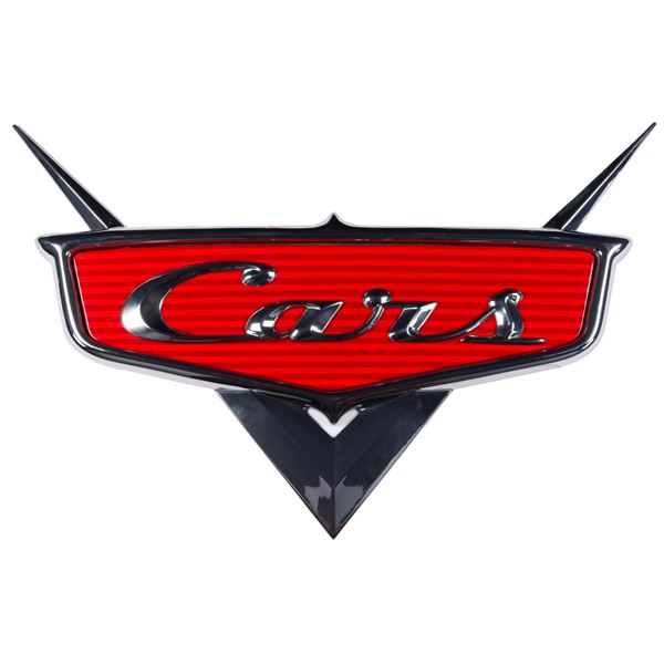 A Disney Store "Cars" Logo Sign.
