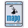 Image 1 : A "Manufactured by MAPO, Inc." Sign.