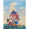 Image 1 : A Mickey, Donald, and Goofy "Spirit of America" Framed Sericel.