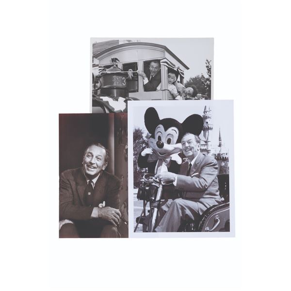 A Trio of Walt Disney Photographs.