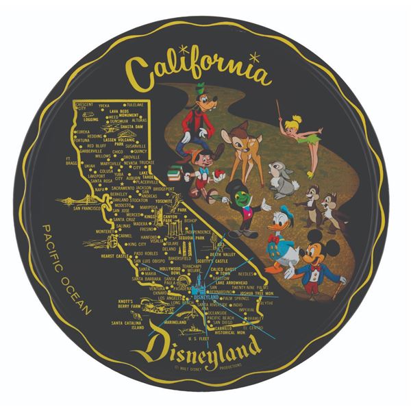 A Disneyland California Map Tray.