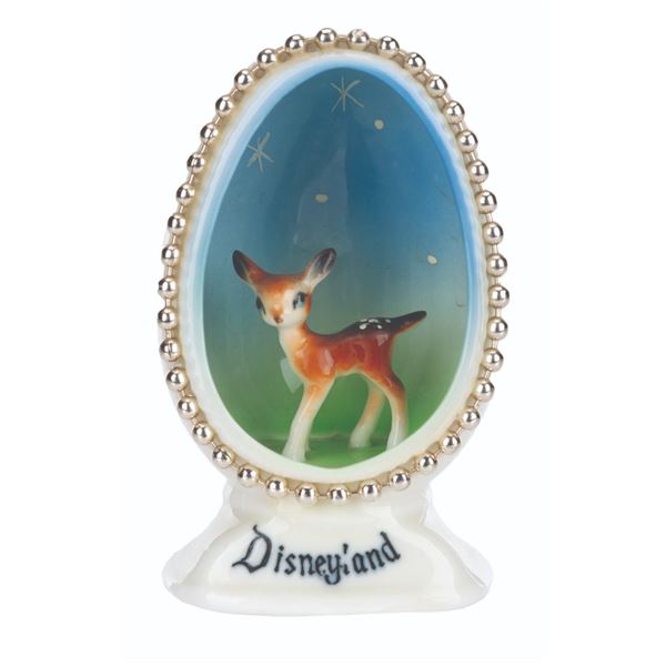 A Disneyland Bambi Ceramic Egg Figurine.